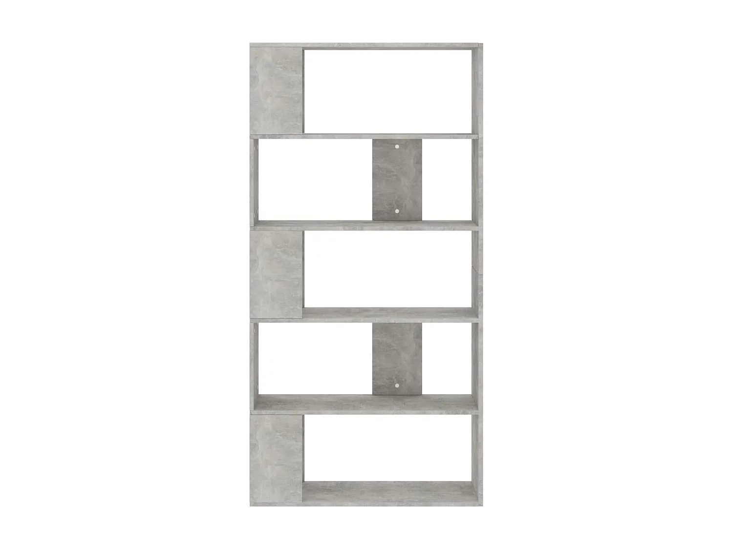 Bücherregal/Bücherschrank,Raumteiler Betongrau 80x24x159 cm Holzwerkstoff -gkd14336