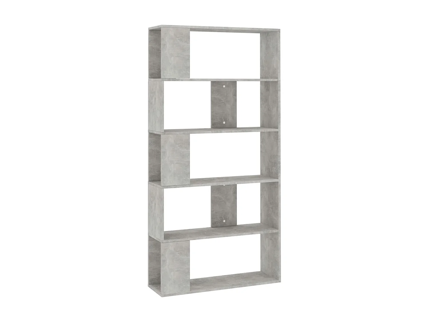 Bibliothèque-Séparateur de pièce Gris béton 80x24x159 cm OFR62627 BonneVie Meuble