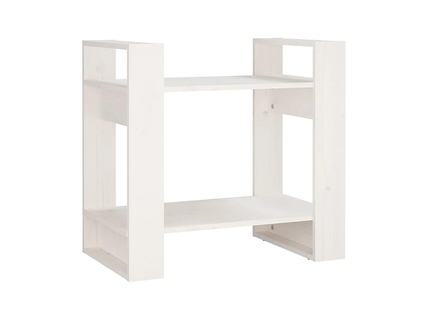 Bücherregal/Bücherschrank,Raumteiler Weiß 60x35x57 cm Massivholz Kiefer -gkd319920