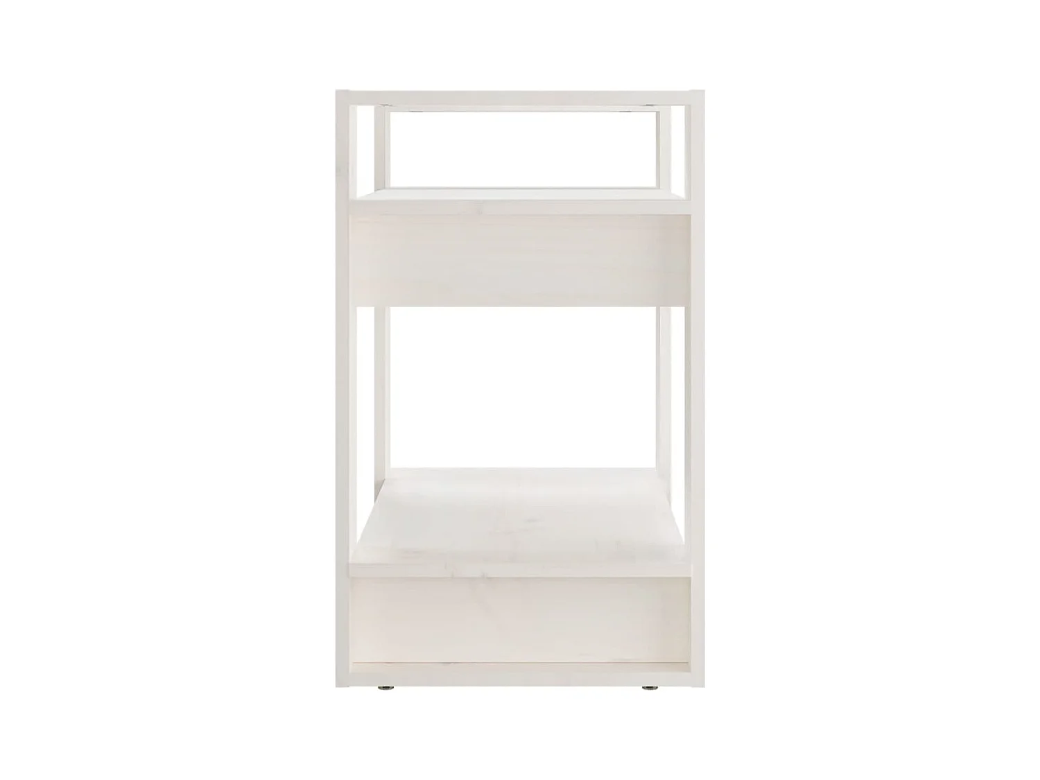 Bücherregal/Bücherschrank,Raumteiler Weiß 60x35x57 cm Massivholz Kiefer -gkd319920