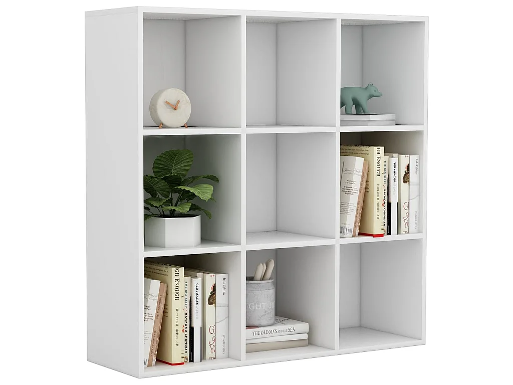 Biblioteca Estantería madera de ingeniería blanco 98x29x97,5 cm ES96424