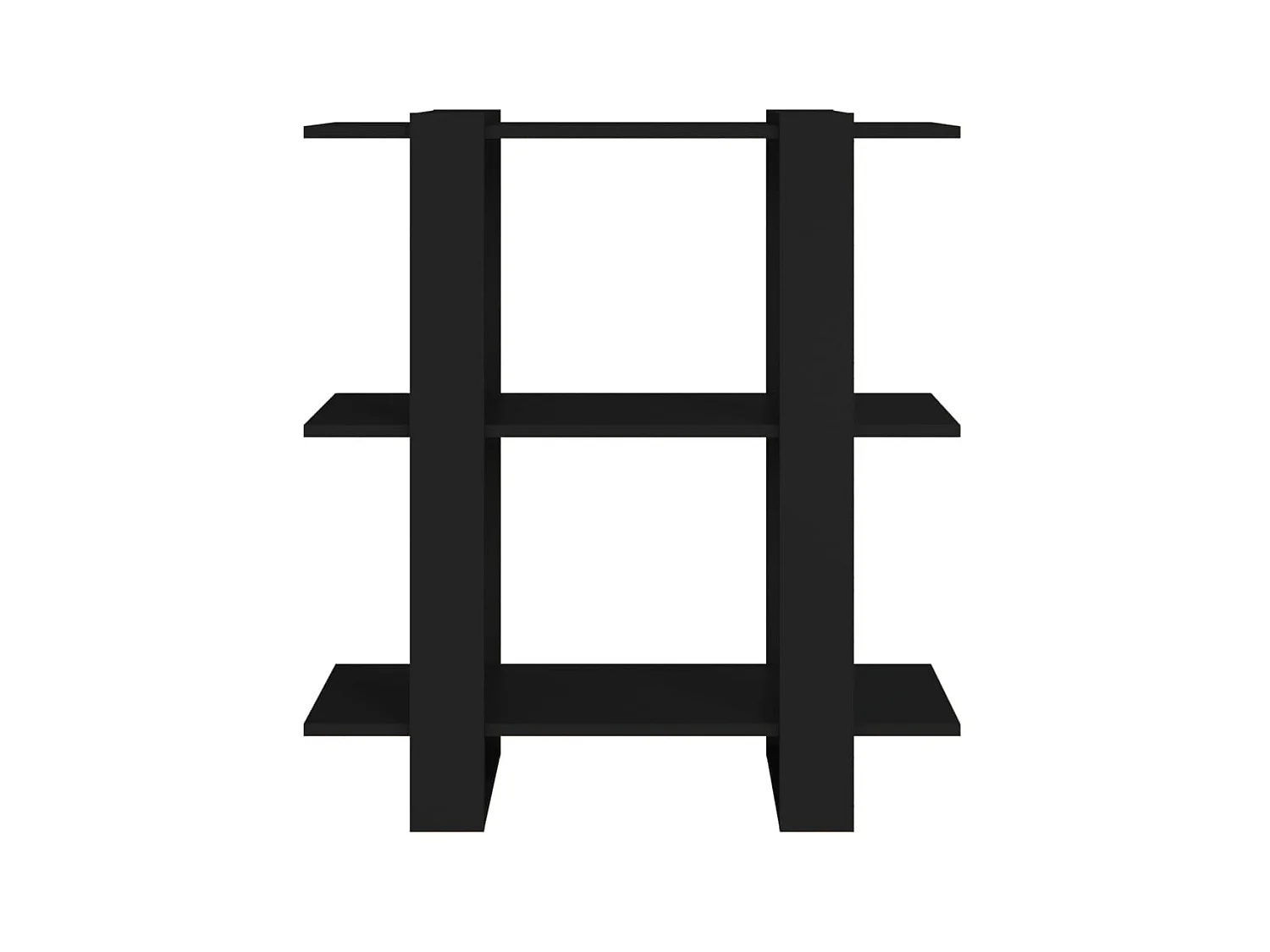 Bücherregal/Bücherschrank,Raumteiler Schwarz 80x30x87 cm -gkd499590