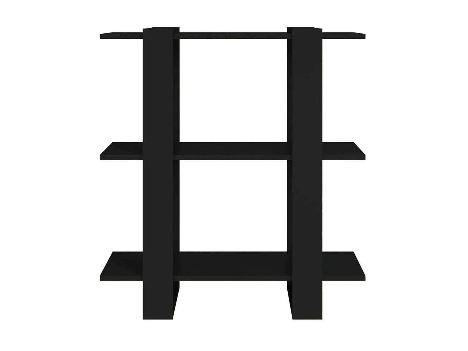 Bibliothèque-Séparateur de pièce Noir 80x30x87 cm OFR78859 BonneVie Meuble