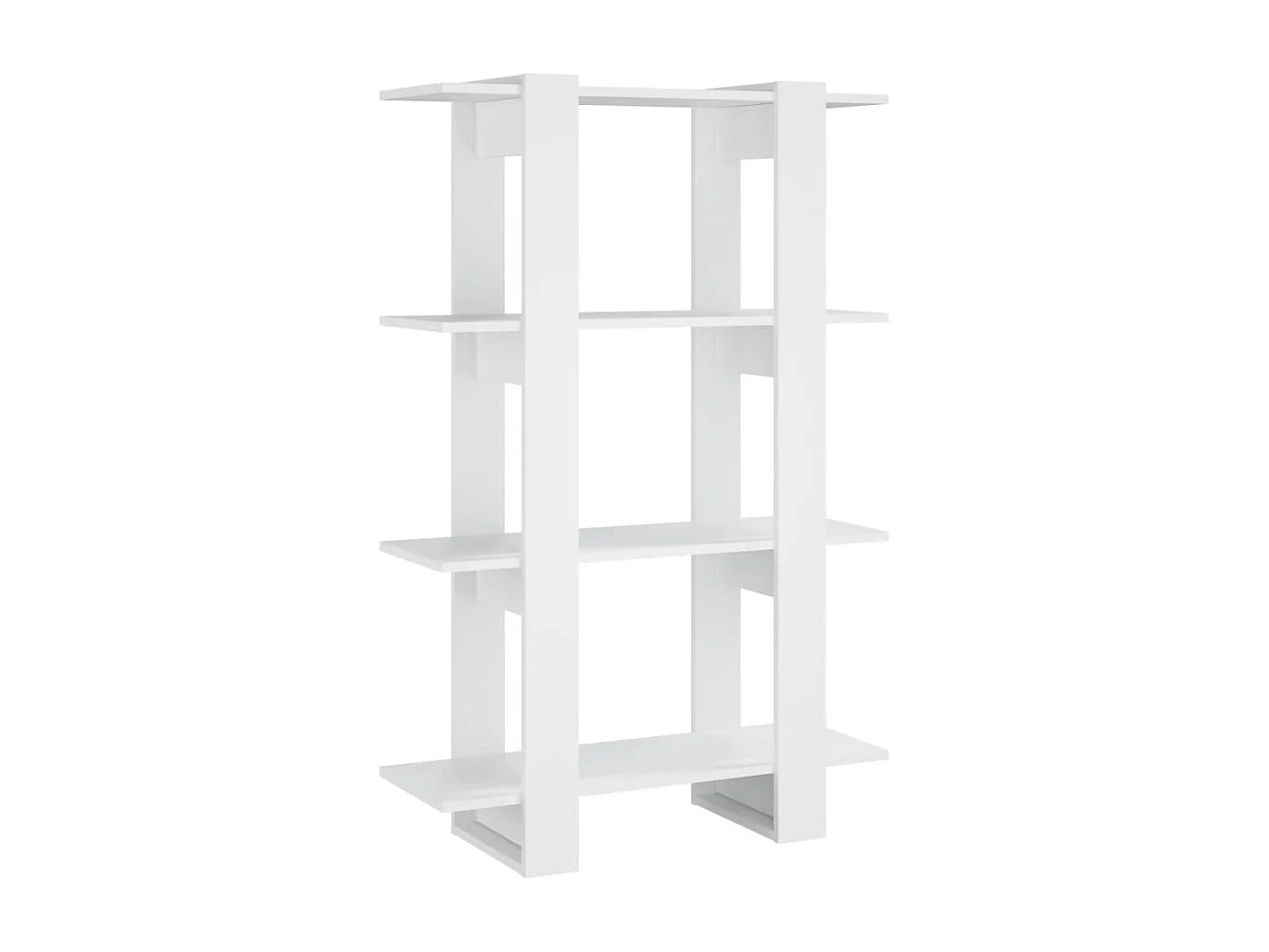 Bibliothèque-Séparateur de pièce Blanc 80x30x123,5 cm OFR62035 BonneVie Meuble