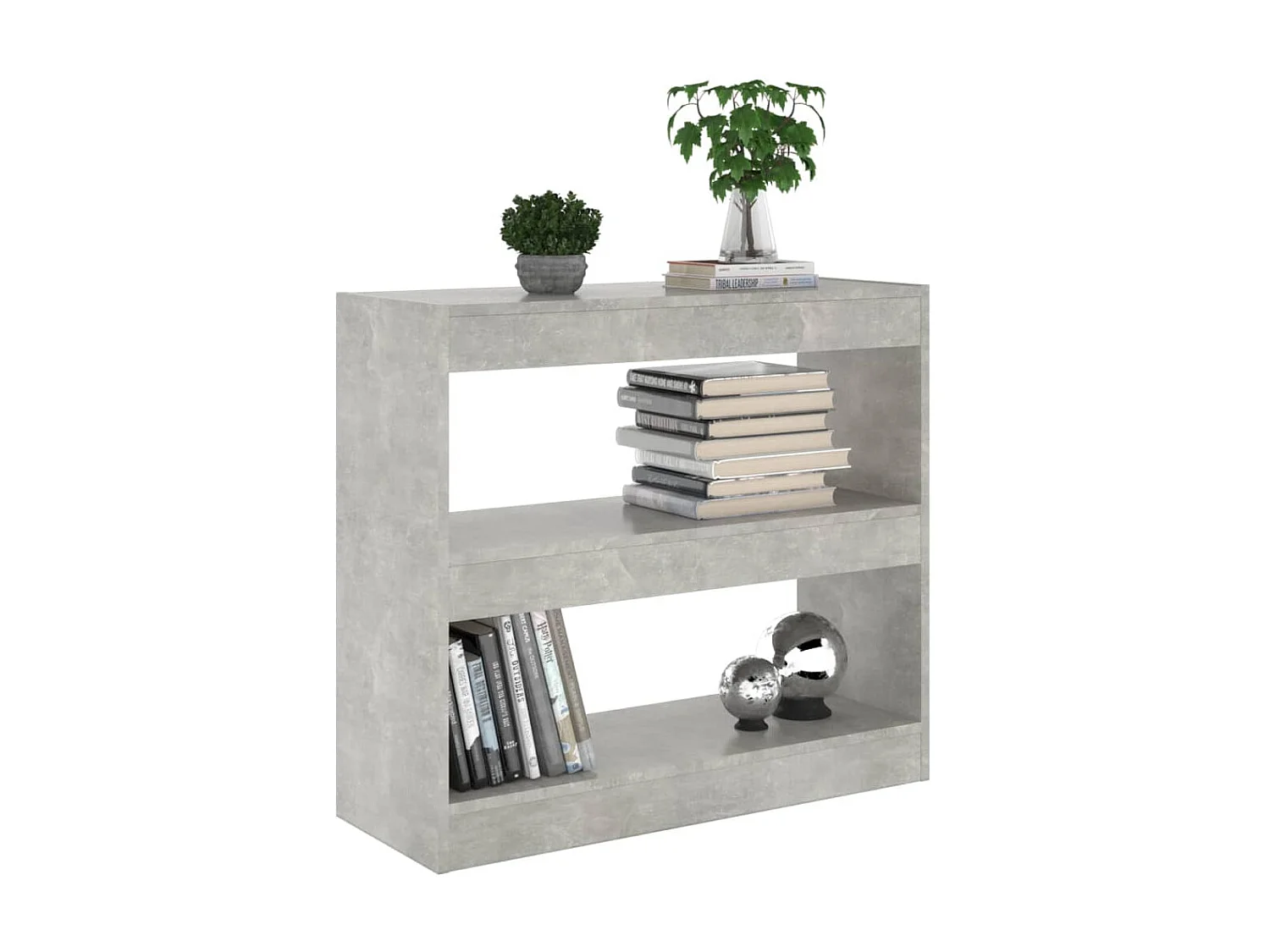 Bücherregal/Bücherschrank,Raumteiler Betongrau 80x30x72 cm -gkd283981