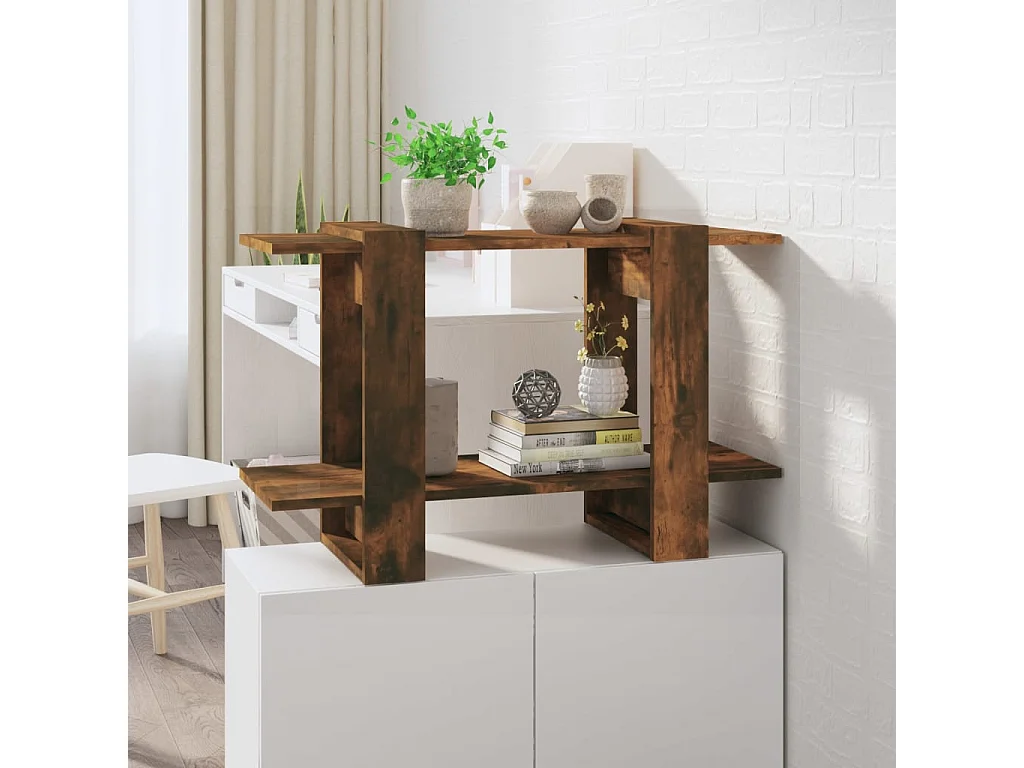 Bücherregal/Bücherschrank,Raumteiler Räuchereiche 80x30x51 cm -gkd285083