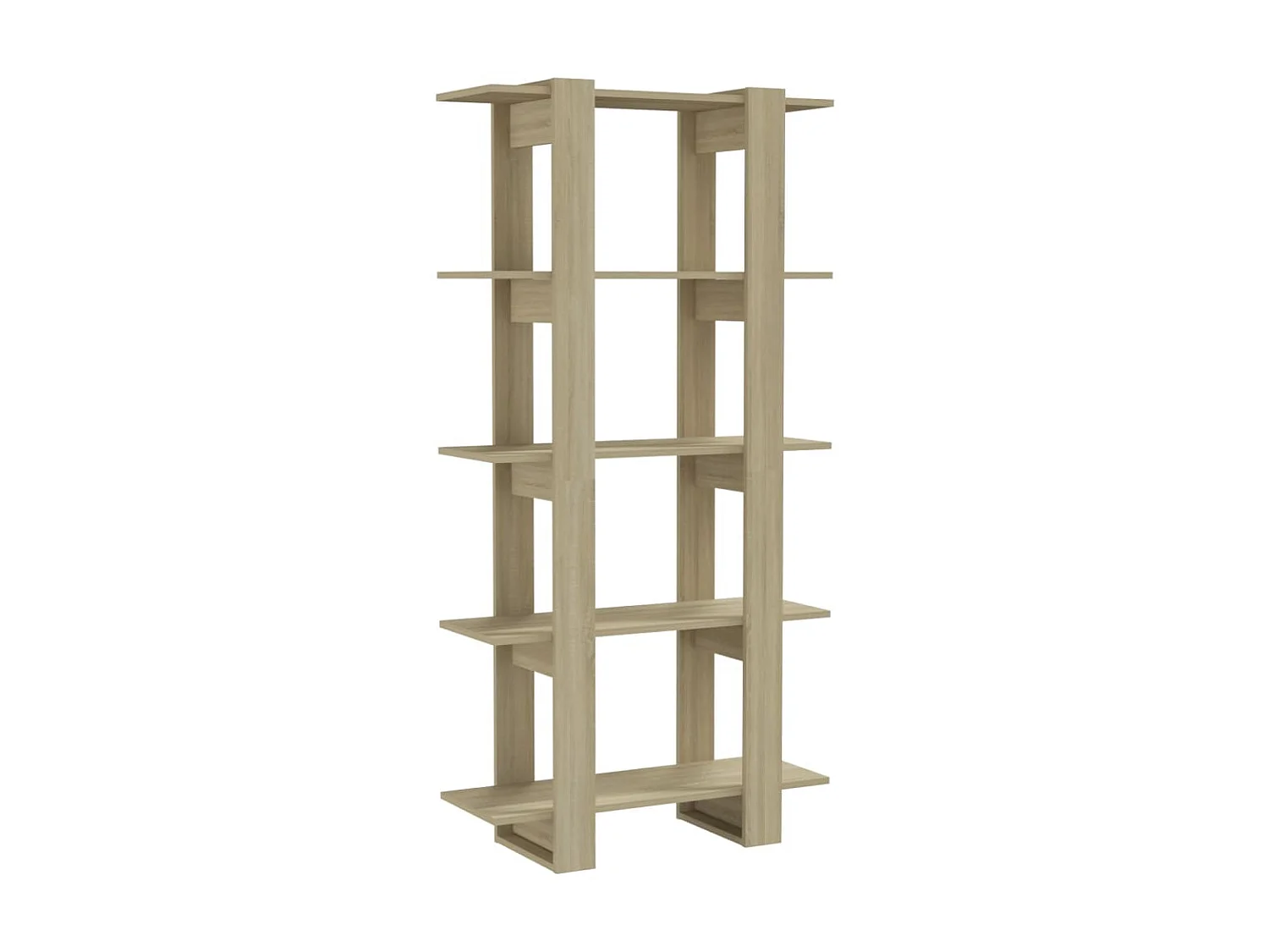 Bibliothèque-Séparateur de pièce Chêne sonoma 80x30x160 cm OFR96561 BonneVie Meuble