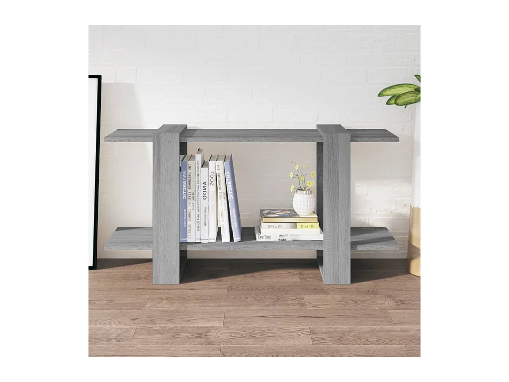 Bibliothèque Sonoma gris 100x30x51 cm Bois d'ingénierie OFR23452 BonneVie Meuble