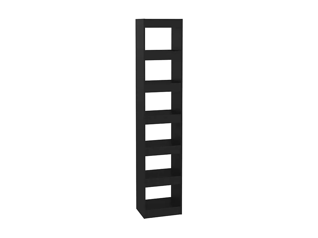 Bücherregal/Bücherschrank,Raumteiler Schwarz 40x30x198 cm -gkd204010