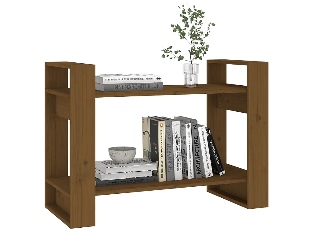 Bibliothèque Marron miel 80x35x56,5 cm Pin solide OFR97207 BonneVie Meuble