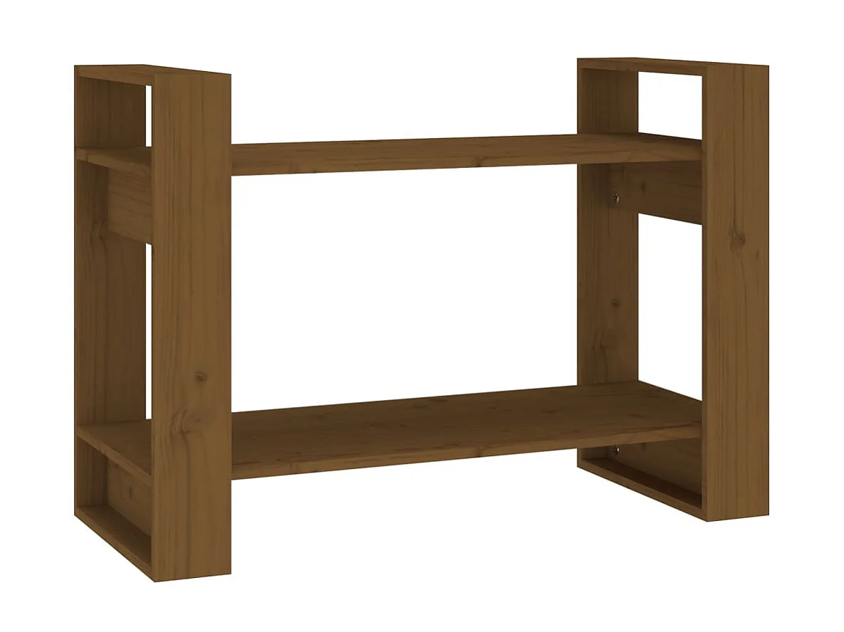 Bibliothèque Marron miel 80x35x56,5 cm Pin solide OFR97207 BonneVie Meuble