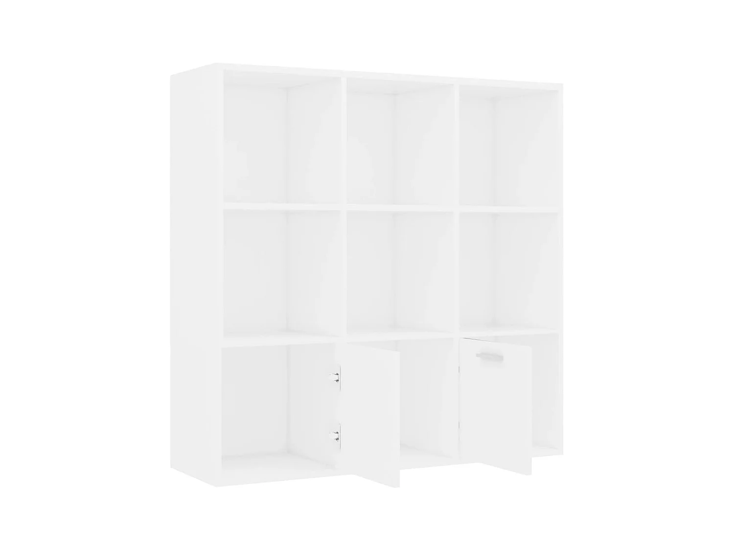 Biblioteca Estantería de madera contrachapada blanco 98x30x98 cm ES51158