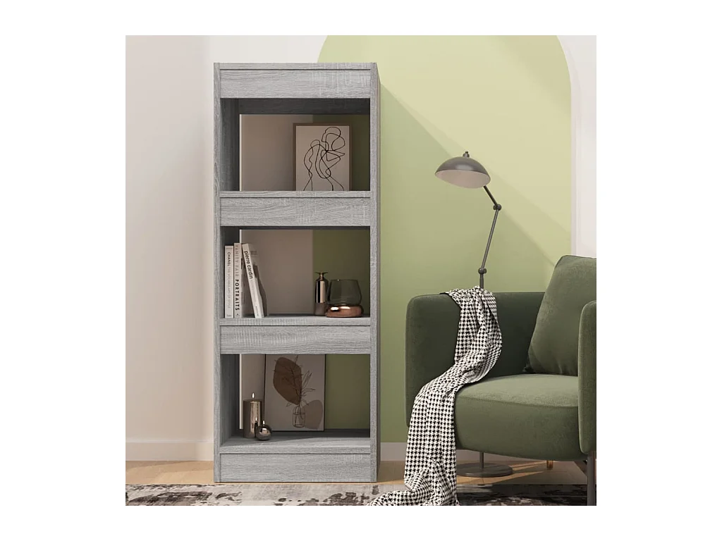 Bücherregal/Bücherschrank,Raumteiler Grau Sonoma 40x30x103 cm Holzwerkstoff -gkd722489