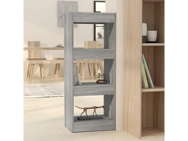Bibliothèque-Séparateur de pièce Sonoma gris 40x30x103 cm OFR73618 BonneVie Meuble