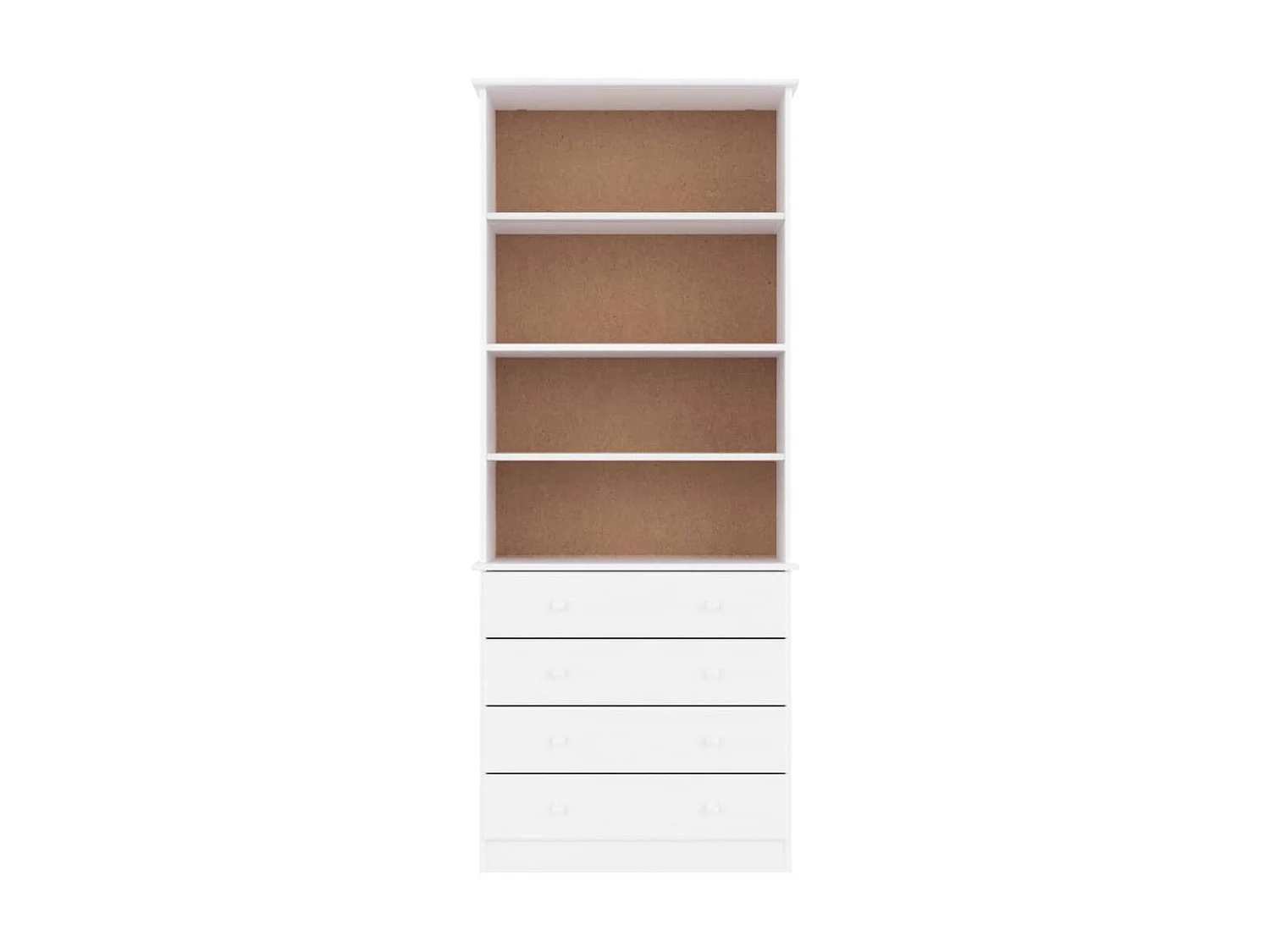 Librería con cajones ALTA madera de pino blanco 77x35x186,5 cm ES72260