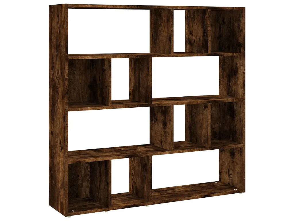 Bibliothèque-Séparateur de pièce Chêne fumé 105x24x102 cm OFR23172 BonneVie Meuble