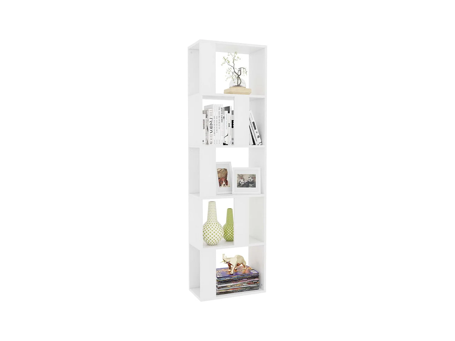Bücherregal/Bücherschrank,Raumteiler Weiß 45x24x159 cm Holzwerkstoff -gkd842774