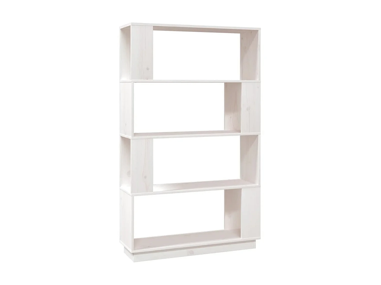 Bibliothèque-Séparateur de pièce Blanc 80x25x132 cm Pin solide OFR82374 BonneVie Meuble