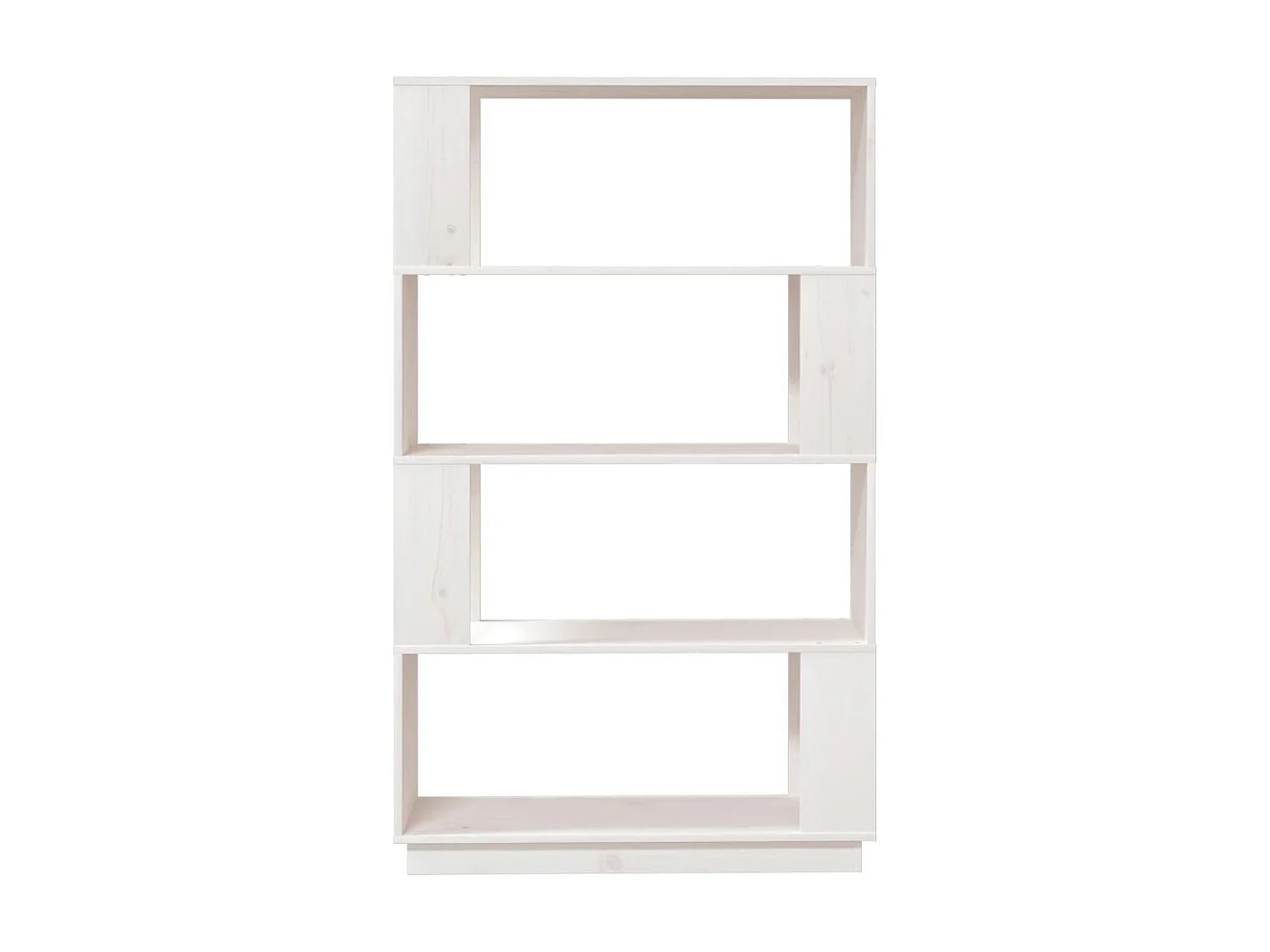 Bibliothèque-Séparateur de pièce Blanc 80x25x132 cm Pin solide OFR82374 BonneVie Meuble