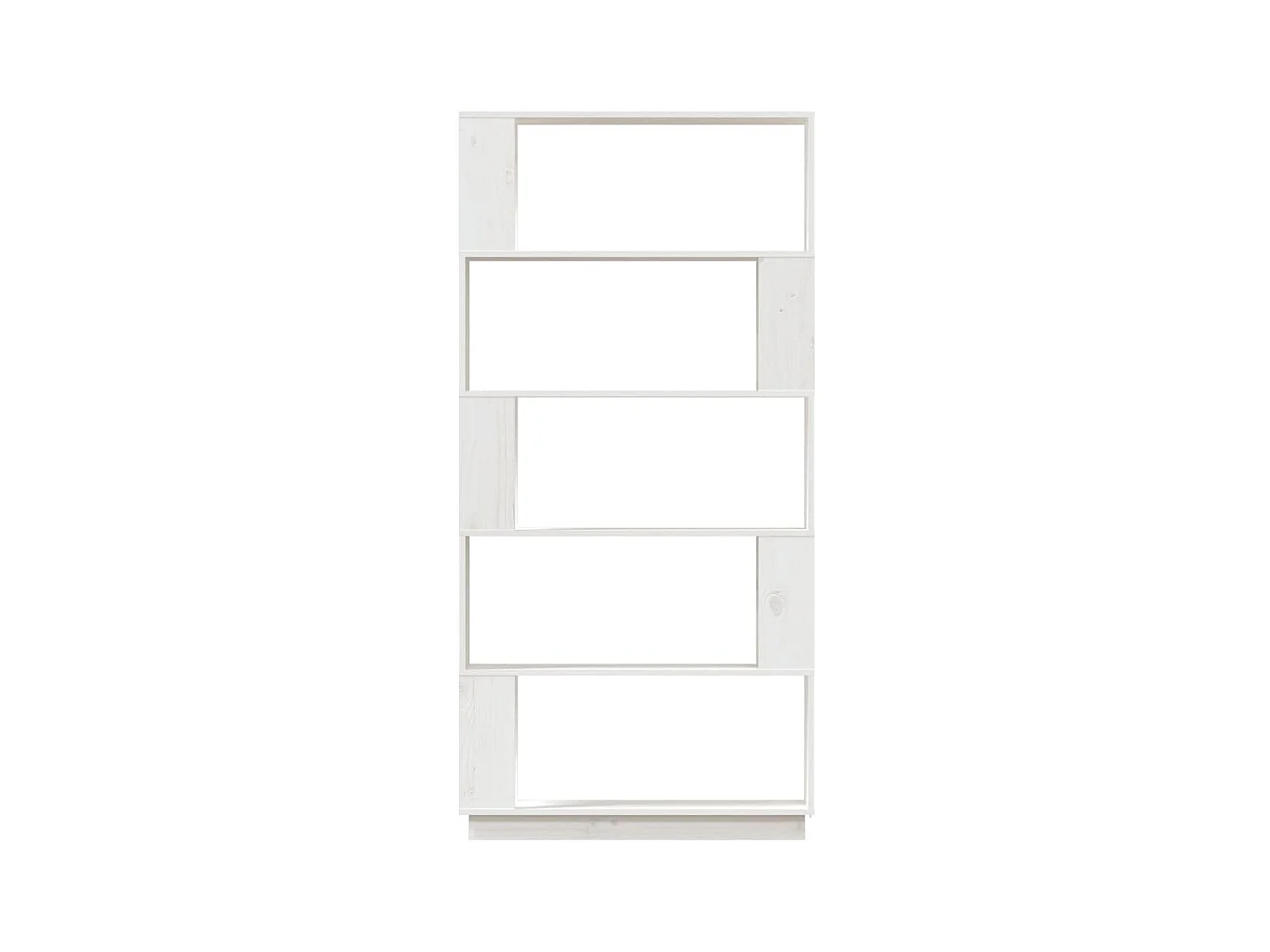 Bücherregal/Bücherschrank,Raumteiler Weiß 80x25x163,5 cm Massivholz Kiefer -gkd438066