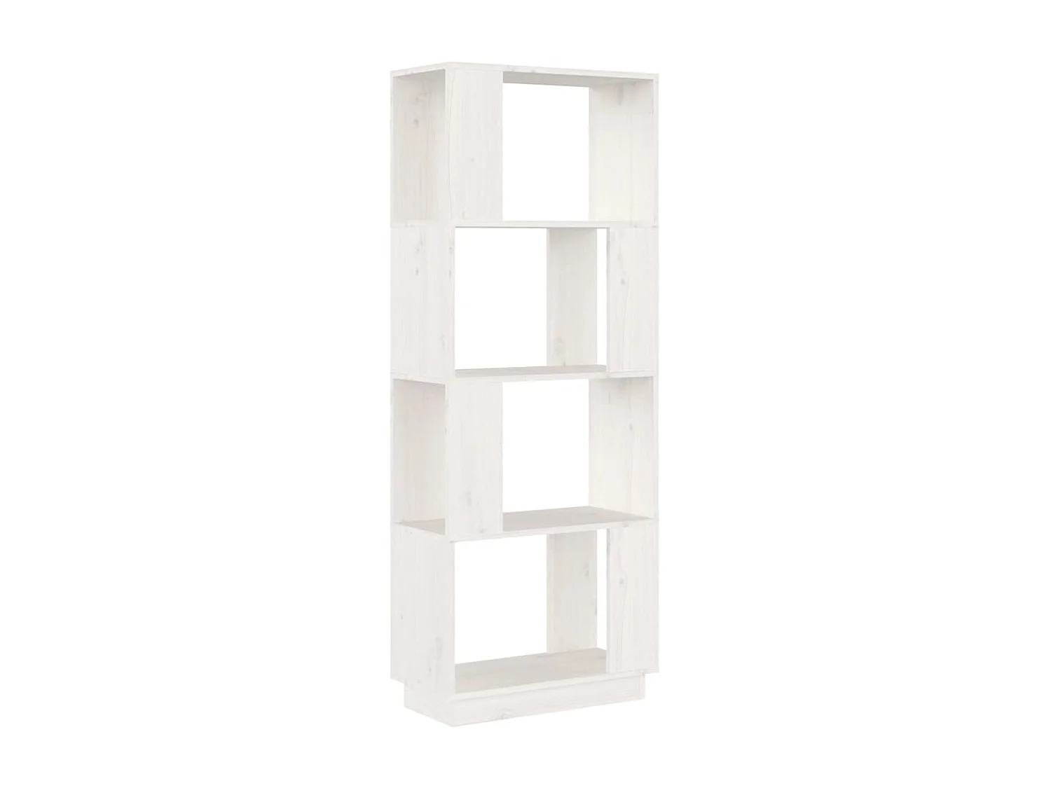 Bibliothèque-Séparateur de pièce Blanc 51x25x132 cm Pin solide OFR52499 BonneVie Meuble