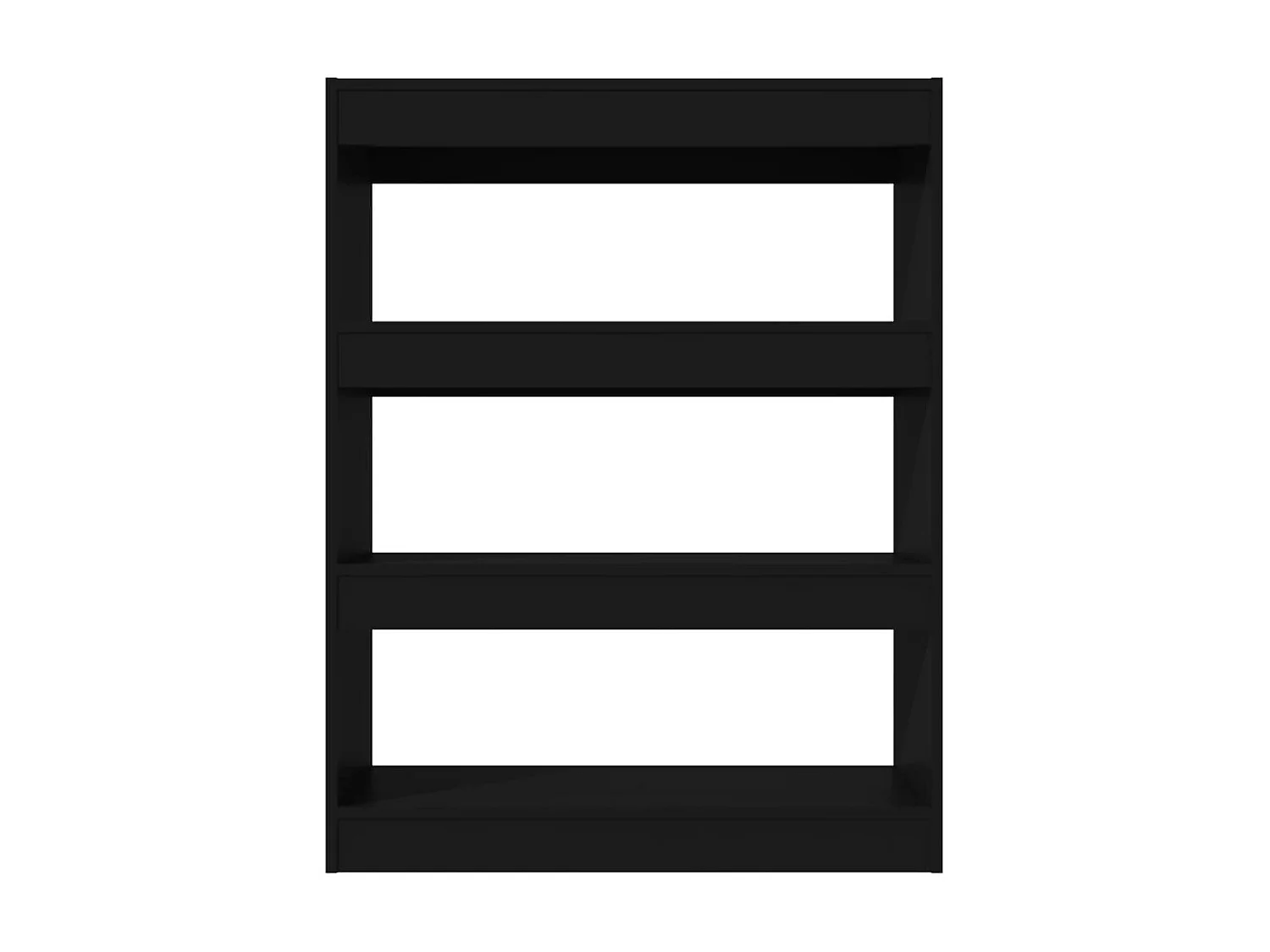 Bibliothèque Noir 80x30x103 cm Bois d'ingénierie OFR59745 BonneVie Meuble