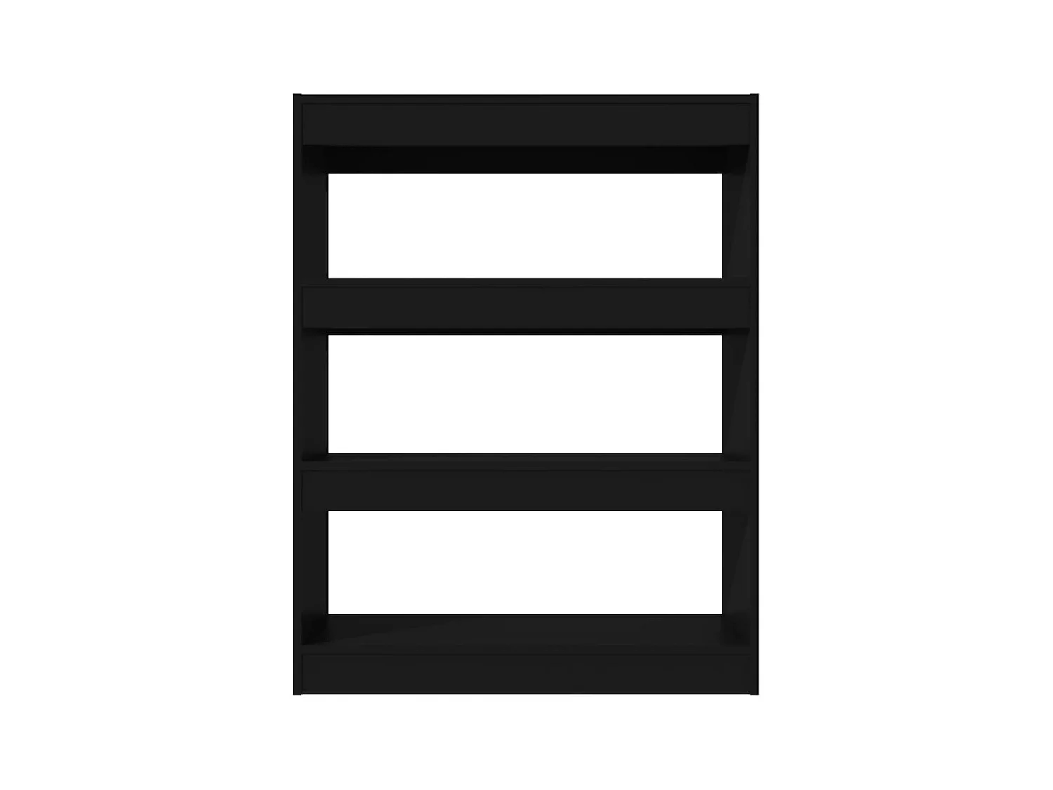 Bücherregal/Bücherschrank,Raumteiler Schwarz 80x30x103 cm Holzwerkstoff -gkd837943