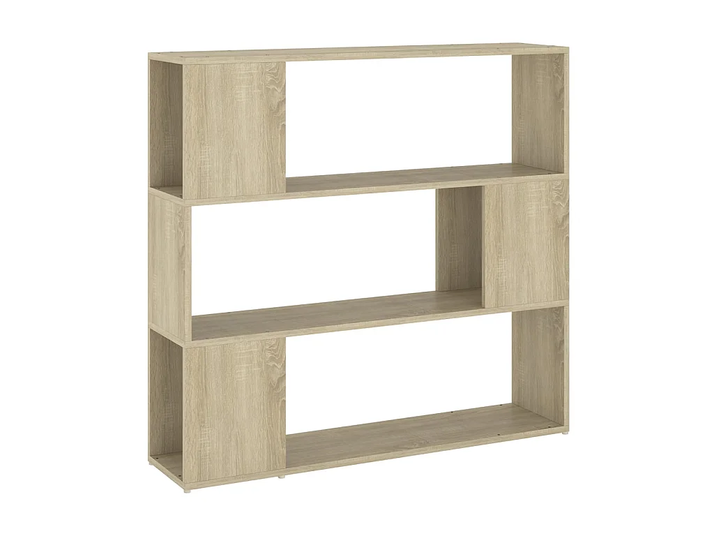 Bücherregal Raumteiler,Bücherschrank Sonoma-Eiche 100x24x94 cm -gkd956551