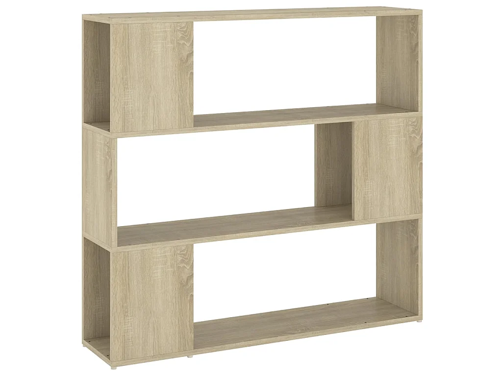 Bibliothèque | Étagère de Rangement | Séparateur de pièce Chêne sonoma 100x24x94 cm BonneVie Meuble KOO24434