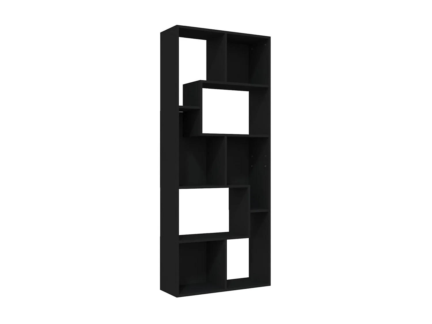 Boekenkast 67x24x161 cm spaanplaat zwart NL847203