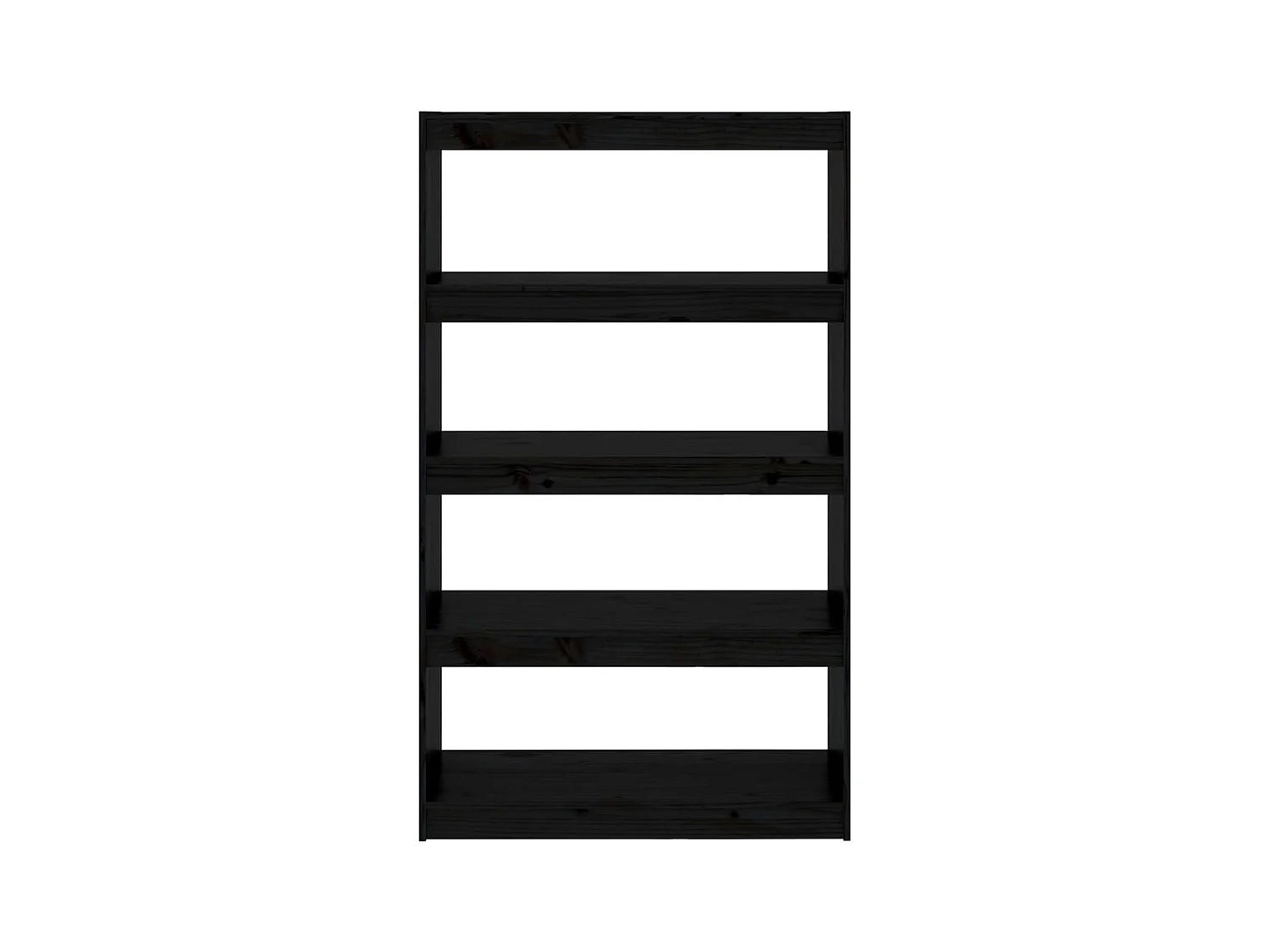 Bücherregal Raumteiler,Bücherschrank Schwarz 80x30x135,5 cm Massivholz Kiefer -gkd804736