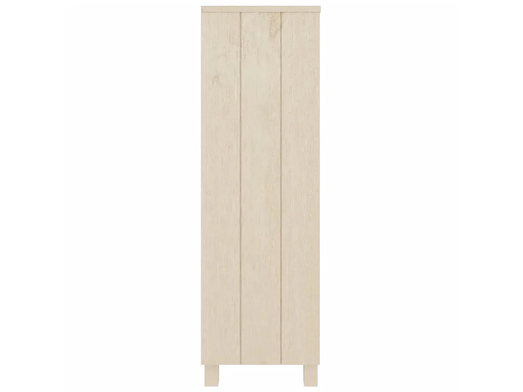 Bibliothèque HAMAR Marron miel 85x35x112 cm Bois de pin massif OFR66307 BonneVie Meuble