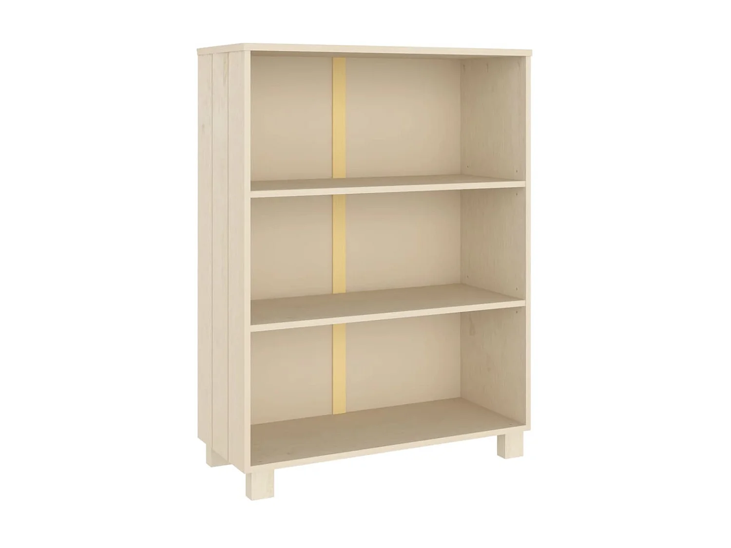 Bibliothèque HAMAR Marron miel 85x35x112 cm Bois de pin massif OFR66307 BonneVie Meuble