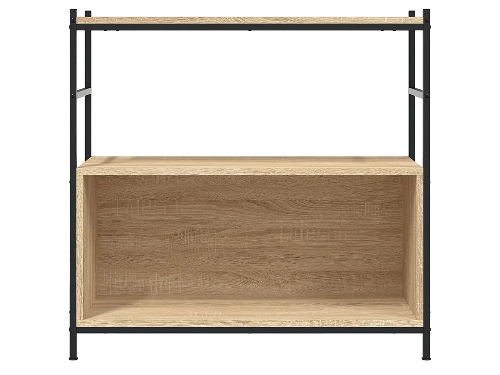 Boekenrek 80x30x78,5 cm bewerkt hout en ijzer sonoma eikenkleur NL972560