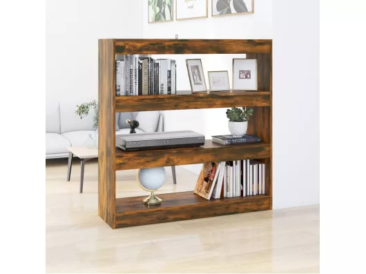 Kauf Unique Bücherregal/Bücherschrank,Raumteiler Räuchereiche 100×30×103 cm -gkd468404