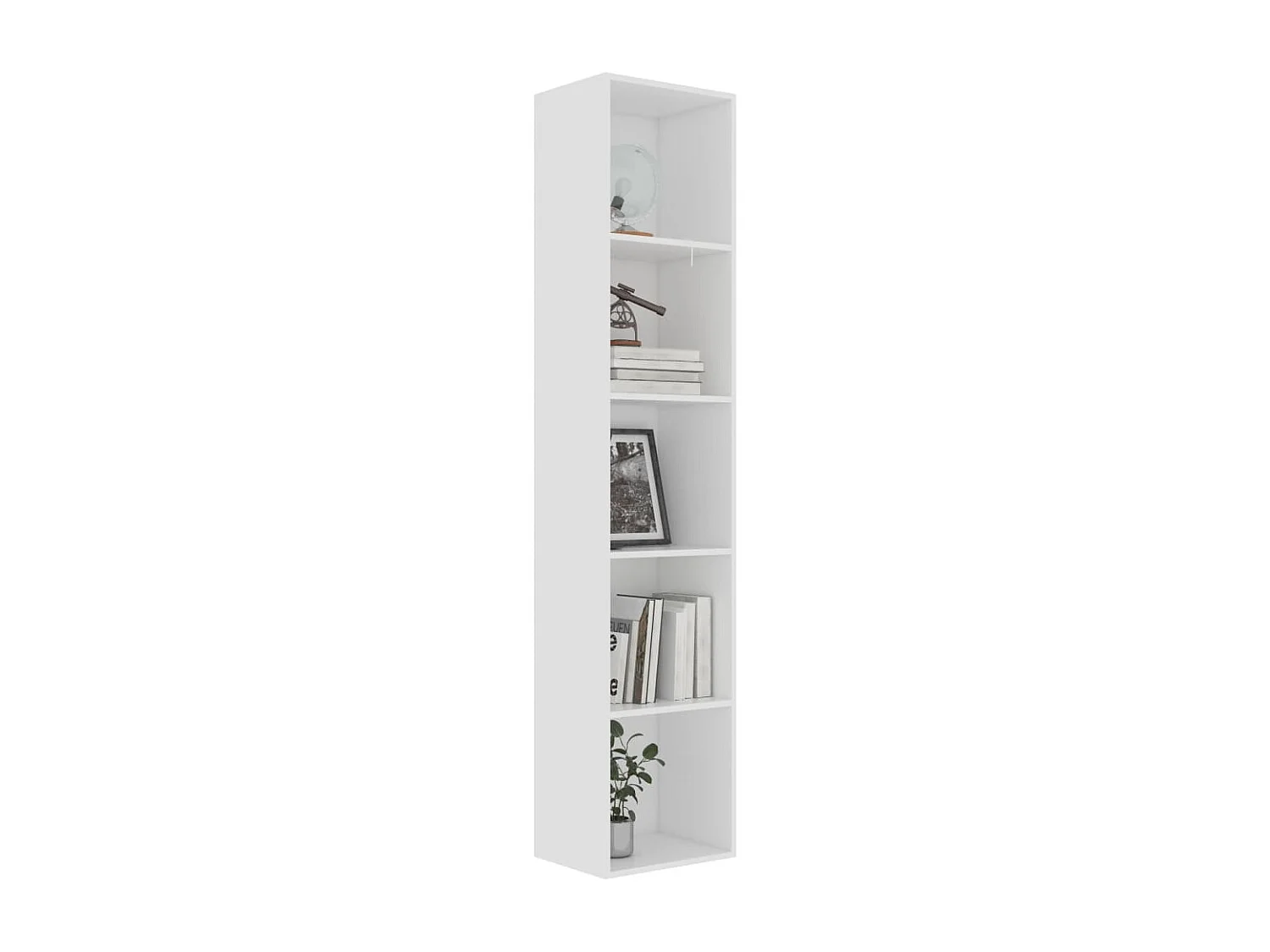 Bibliothèque Blanc 40x30x189 cm Aggloméré OFR42011 BonneVie Meuble
