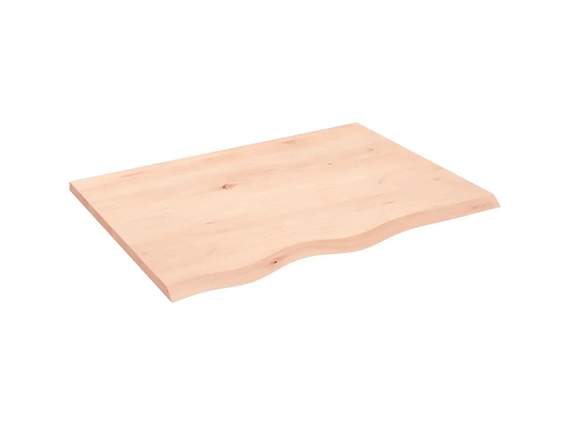 Étagère murale 80x60x2 cm bois de chêne massif non traité OFR34412 BonneVie Meuble