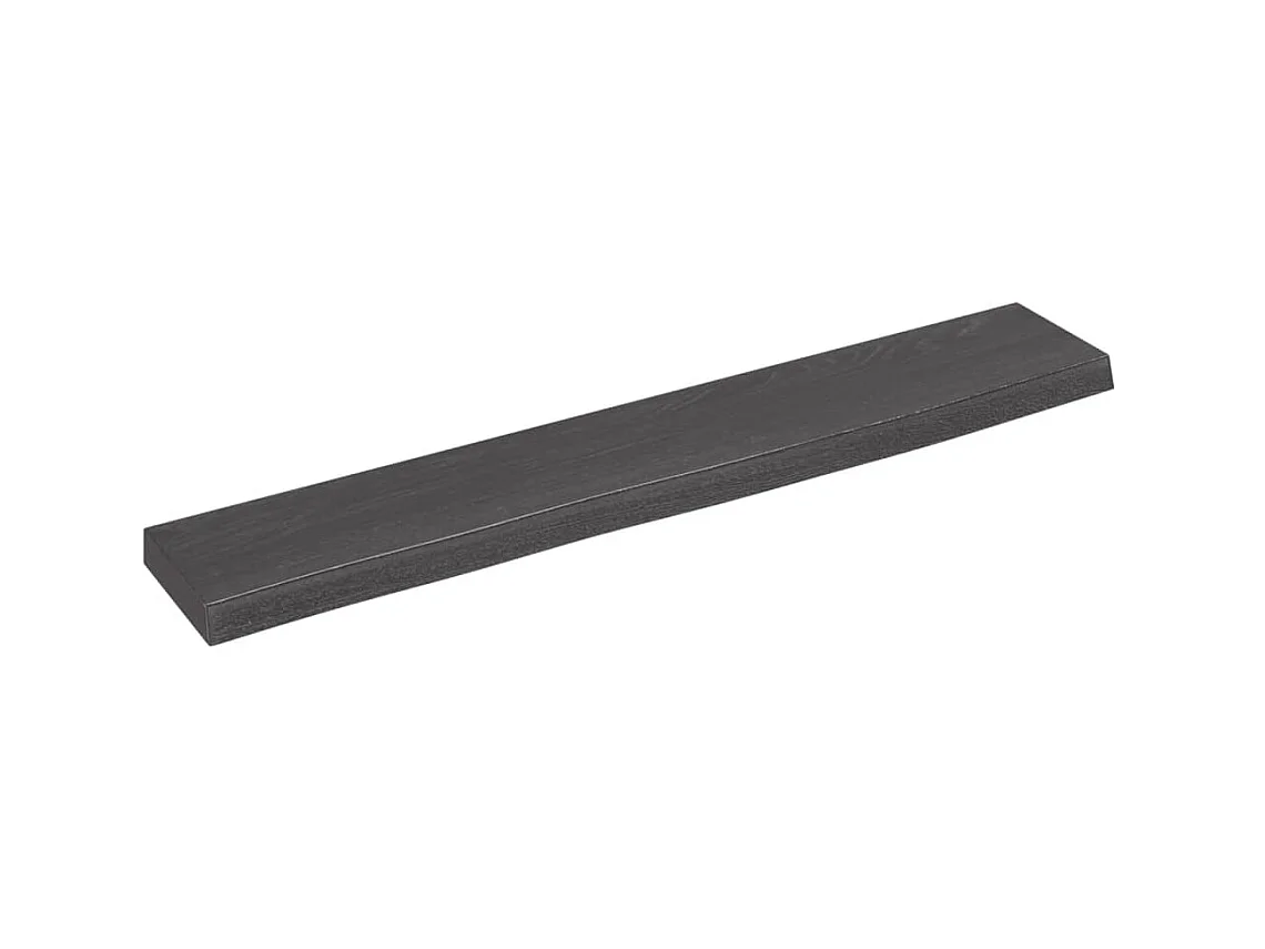 Étagère murale marron foncé 60x10x2 cm bois chêne massif traité OFR17780 BonneVie Meuble