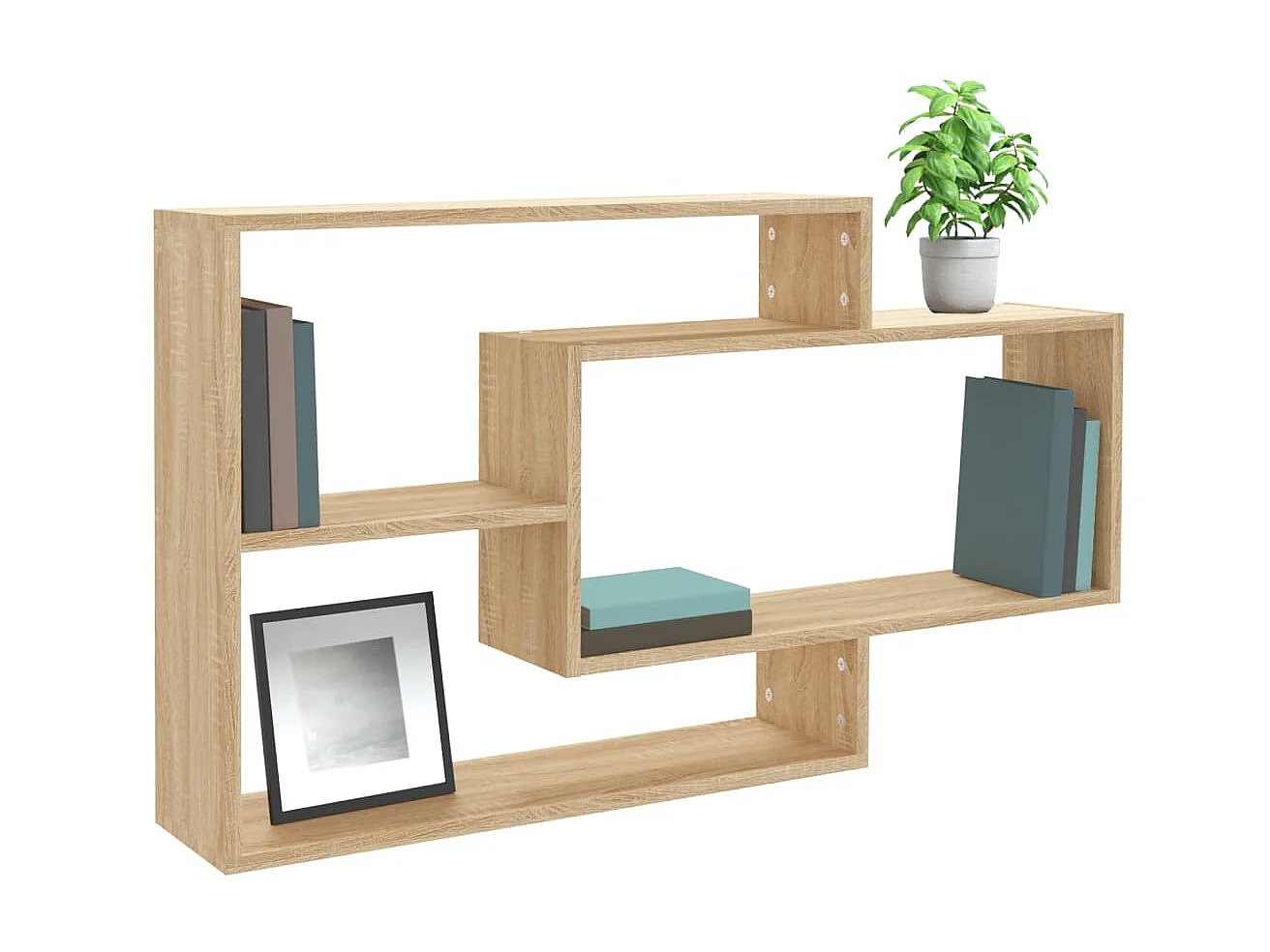 Étagères murales Chêne sonoma 104x20x58,5 cm Aggloméré OFR59351 BonneVie Meuble