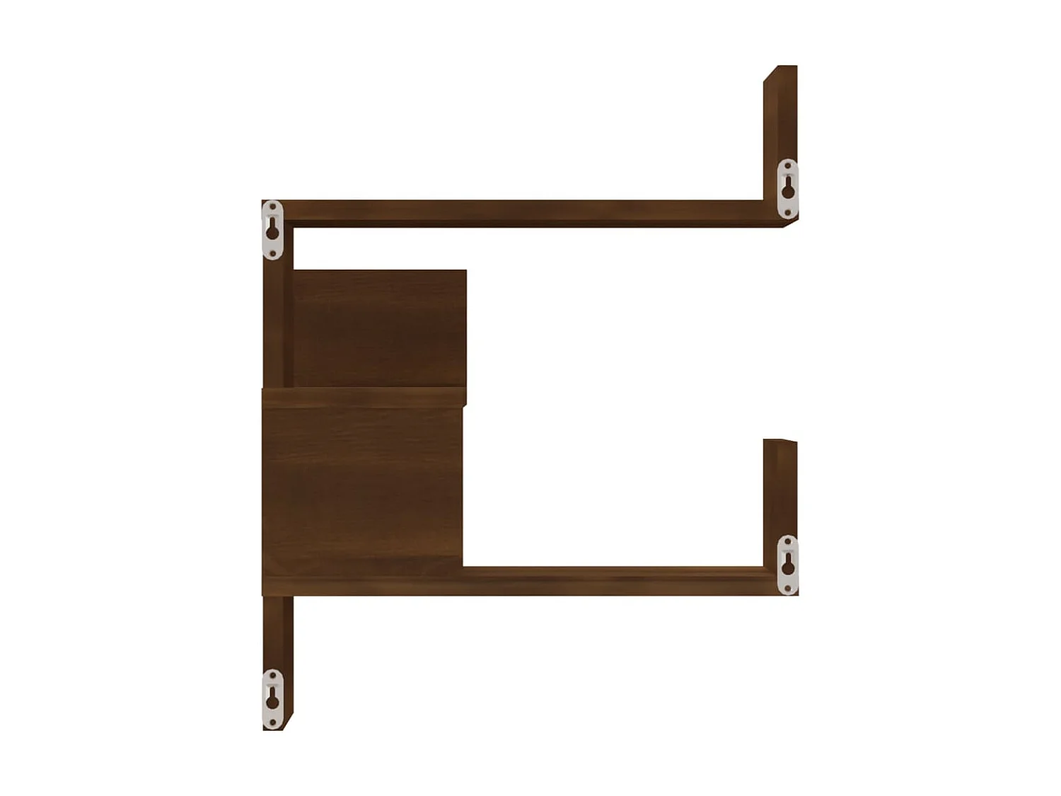 Étagères d'angle murales 2 pcs Chêne marron 40x40x50 cm Bois OFR88321 BonneVie Meuble