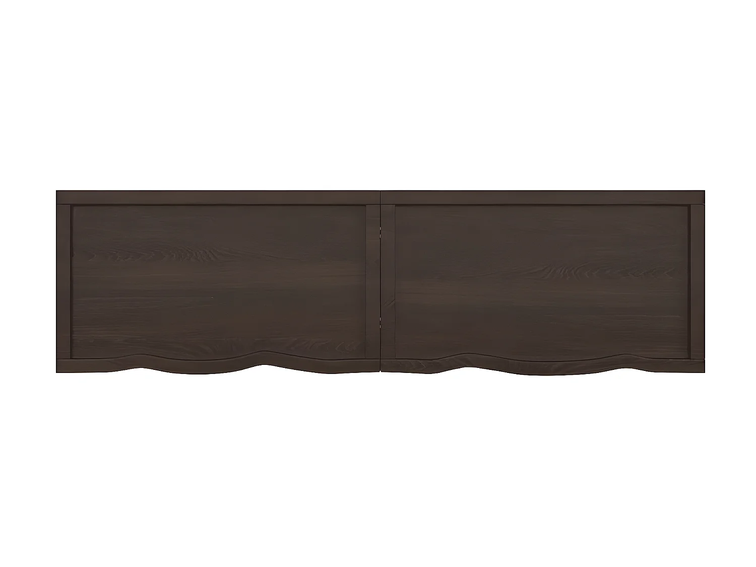 Étagère murale marron foncé bois chêne massif traité OFR91321 BonneVie Meuble