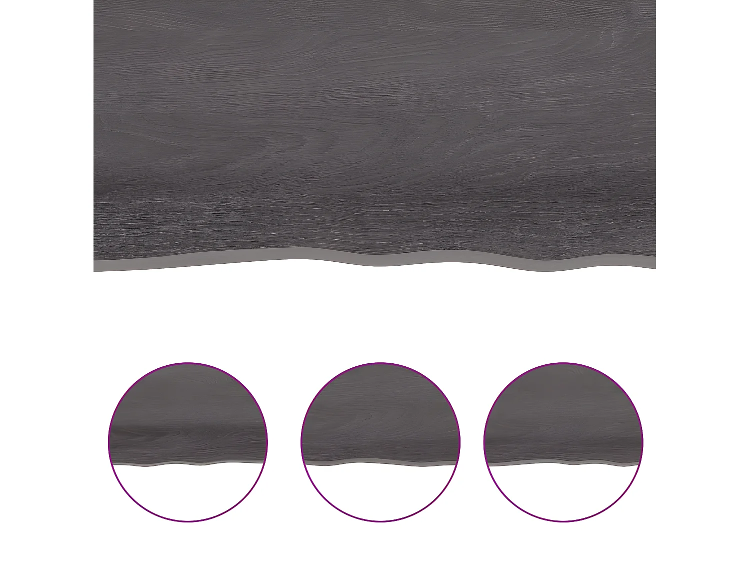 Étagère murale marron foncé bois chêne massif traité OFR91321 BonneVie Meuble