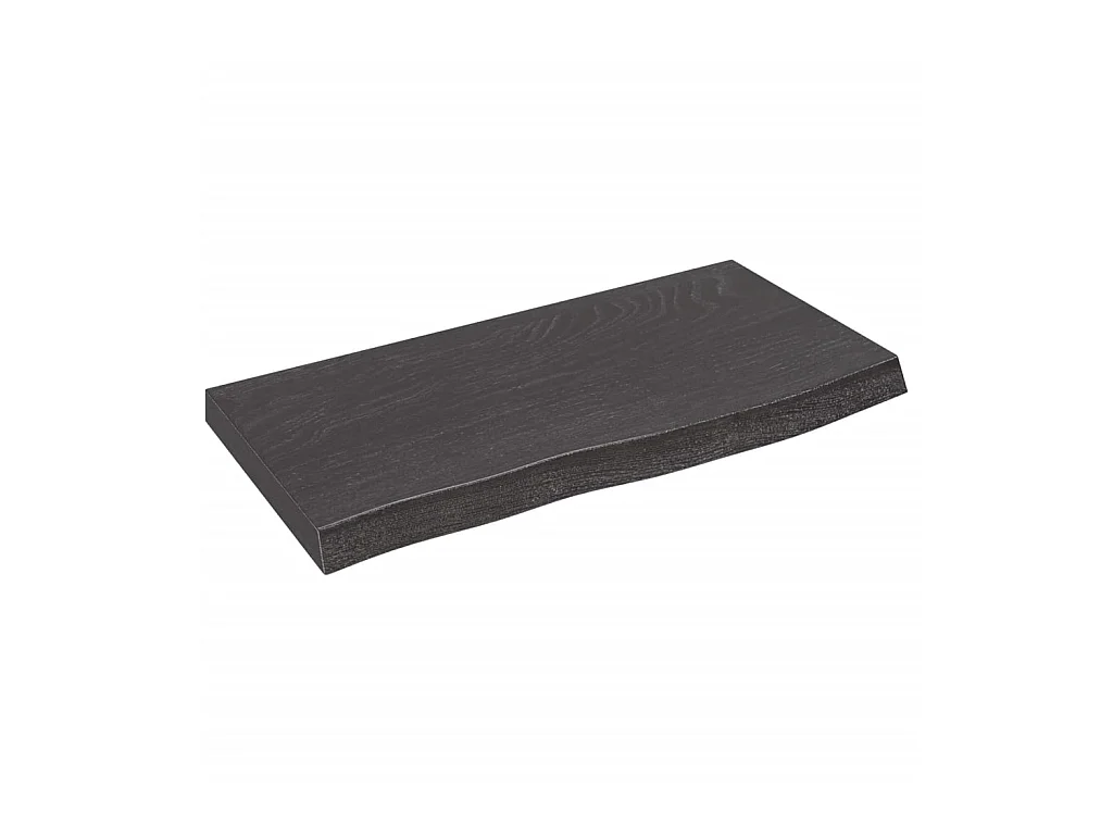 Étagère murale marron foncé bois chêne massif traité OFR54726 BonneVie Meuble