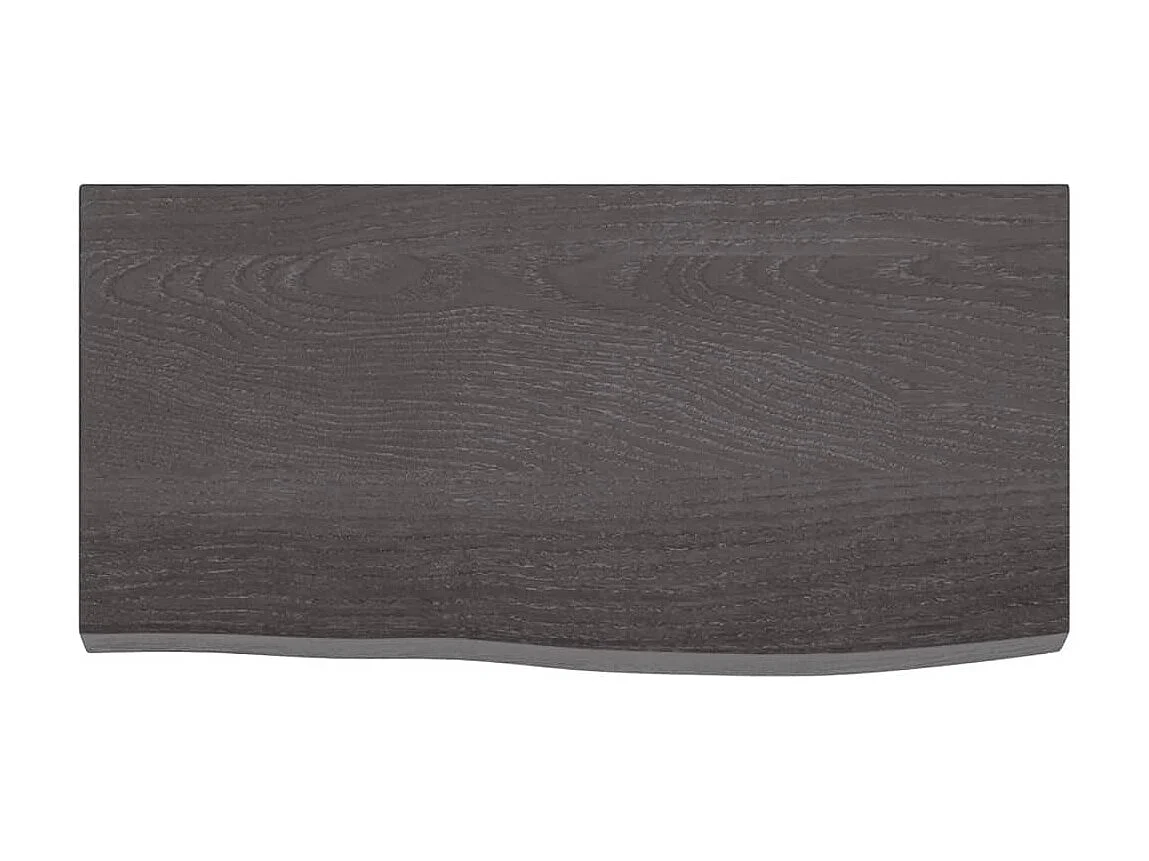 Estante pared madera roble tratada marrón oscuro 60x30x(2-4) cm ES10216