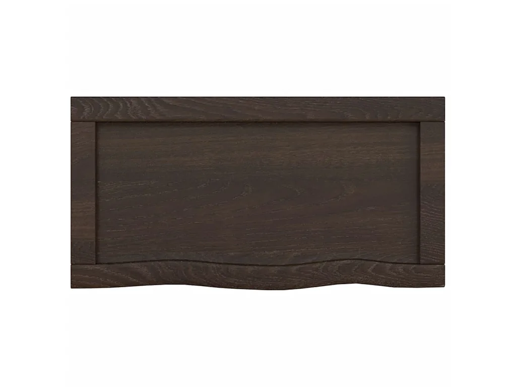 Estante pared madera roble tratada marrón oscuro 60x30x(2-4) cm ES10216