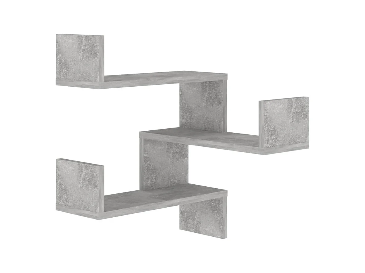 Estante de esquina pared contrachapado gris hormigón 40x40x50cm ES42953