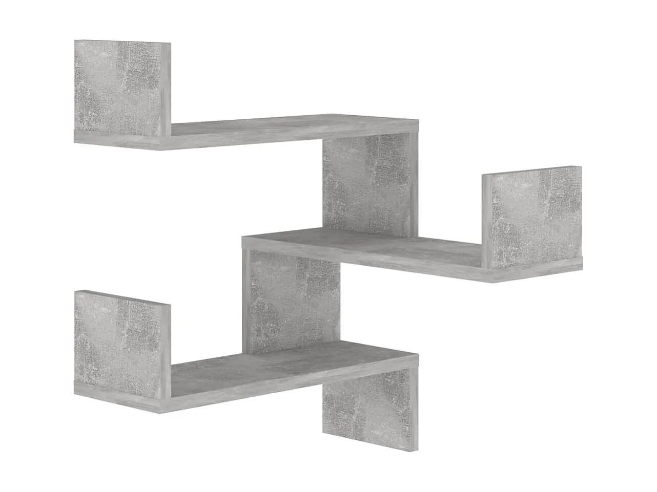 Étagère murale d'angle Gris béton 40x40x50 cm Aggloméré OFR64872 BonneVie Meuble