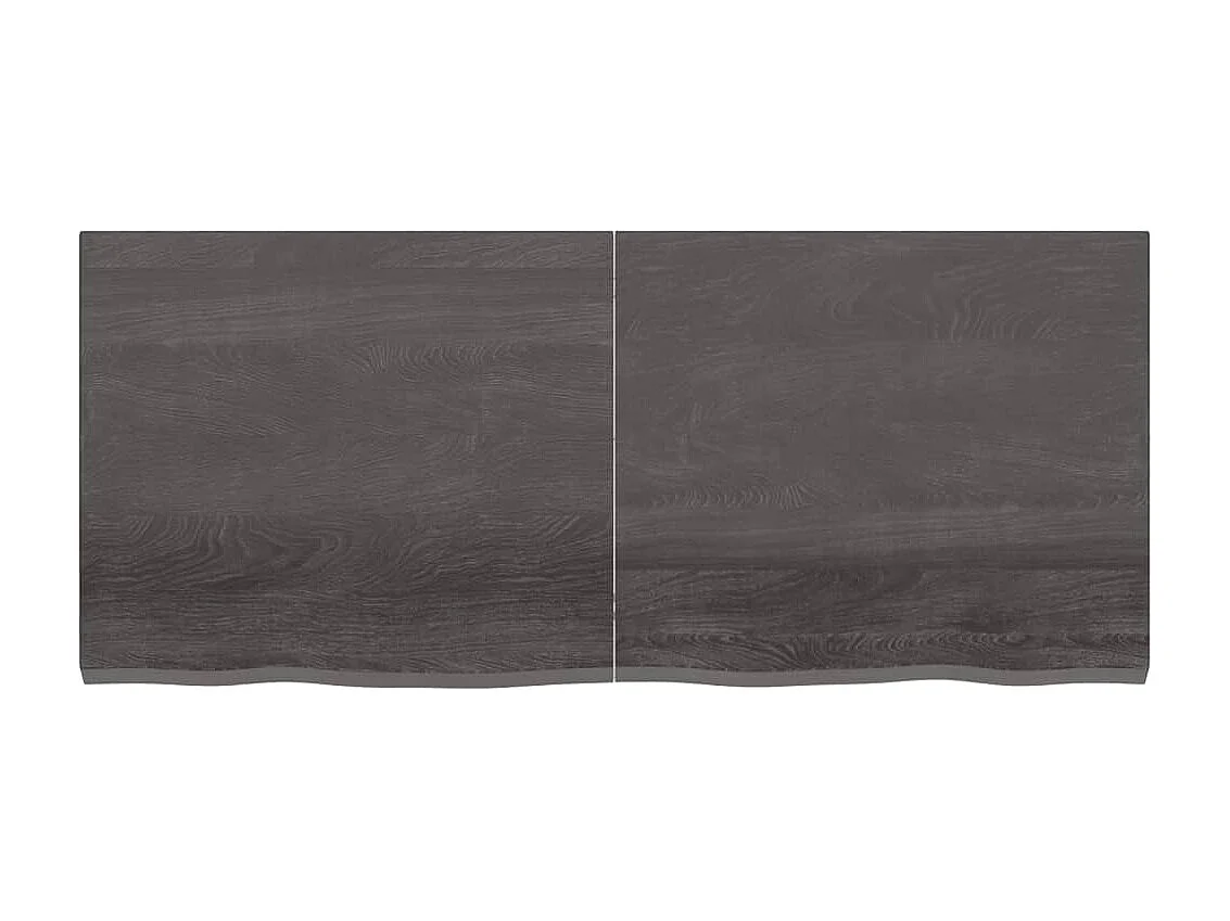 Étagère murale marron foncé bois chêne massif traité OFR80489 BonneVie Meuble