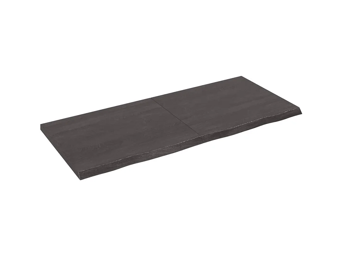 Étagère murale marron foncé bois chêne massif traité OFR80489 BonneVie Meuble