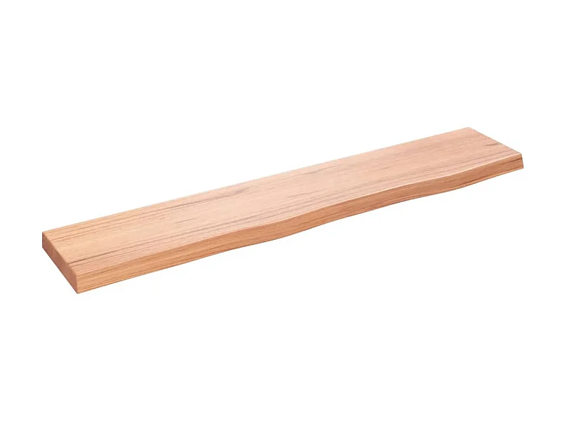 Estante de pared madera roble tratada marrón claro 100x20x4 cm ES32360